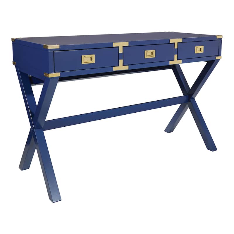 Wellington 46-inch Desk with Power Station - Blue