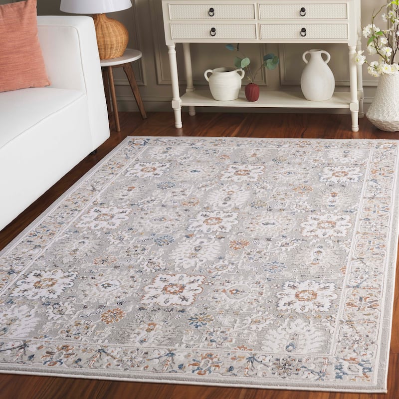 SAFAVIEH Rana Panka Floral Oriental Rug - 5'3" x 7'6" - 5'3" x 7'6" - Grey/Ivory