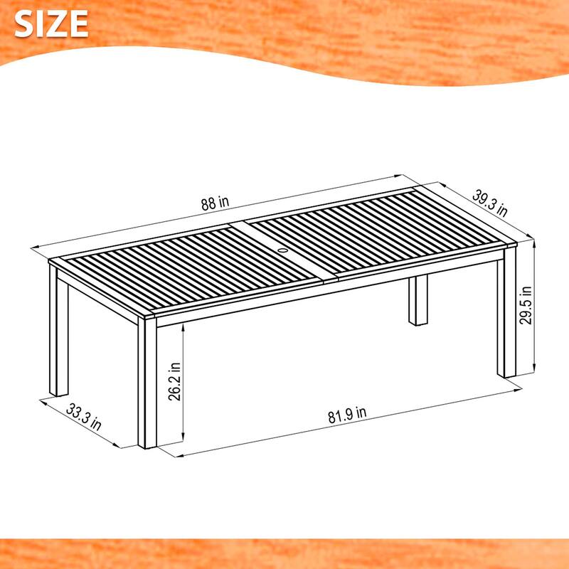 Amazonia Pisa 9-Piece Wood & Wicker Rectangular Patio Dining Set with Cushions - 9pc