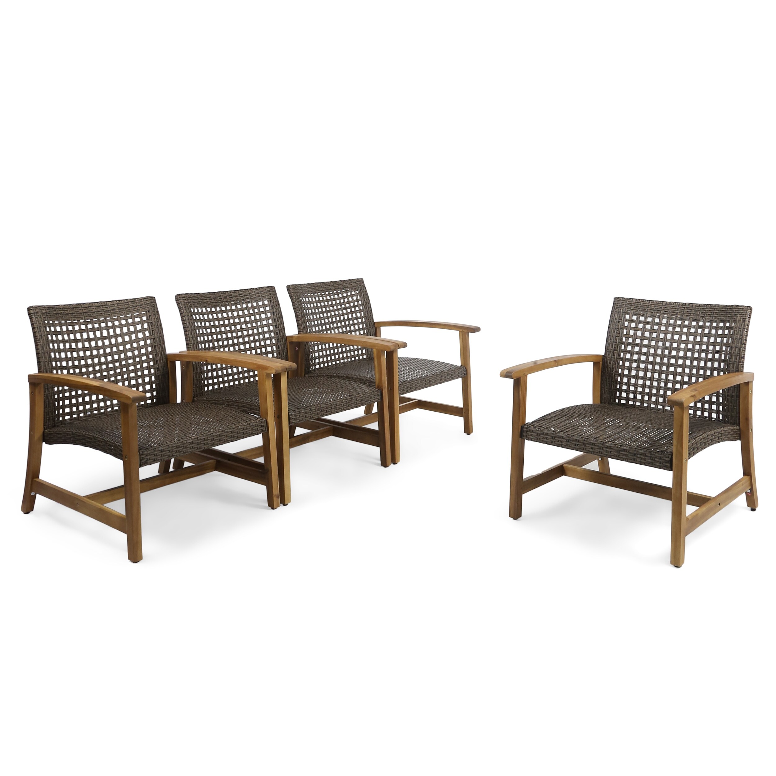 Hampton outdoor mid century wicker outlet club chair by christopher knight home