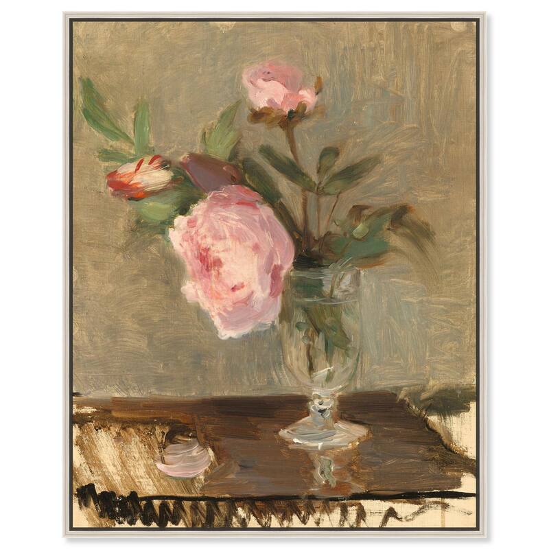 Moristot Peony Canvas by Art Remedy - Silver - 16" x 20"