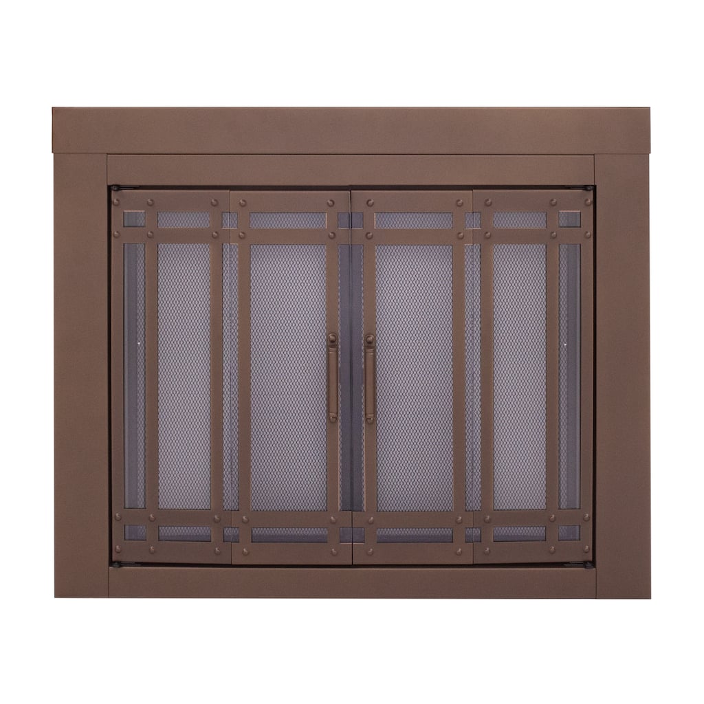 Pleasant Hearth Aerin Fireplace Glass Door Burnished Bronze