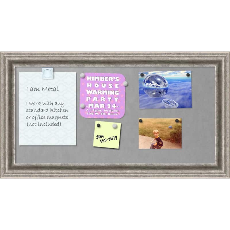 Amanti Art Bel Volto Silver Framed Magnetic Board