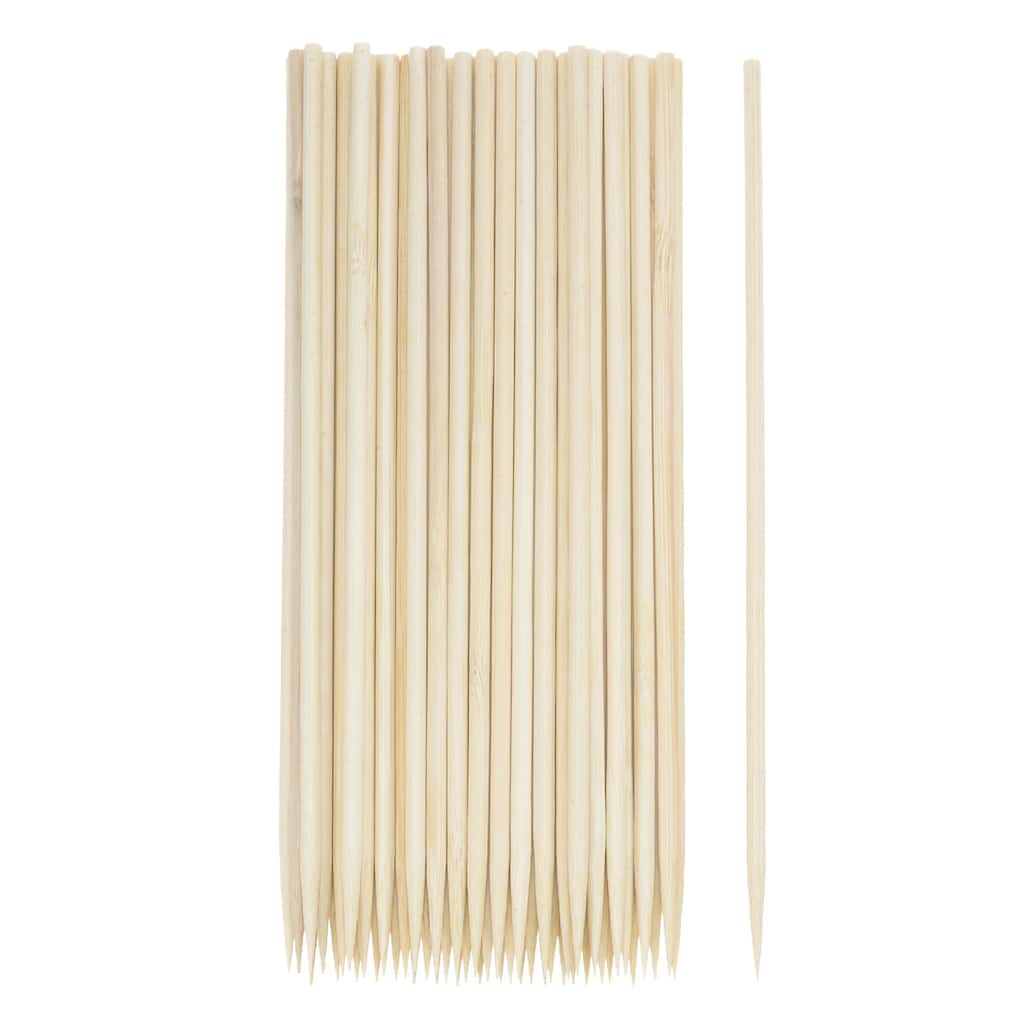 200pcs Bamboo Skewers Sticks 8 Inch 4mm Dia Natural Wooden Cocktail Picks - 8"