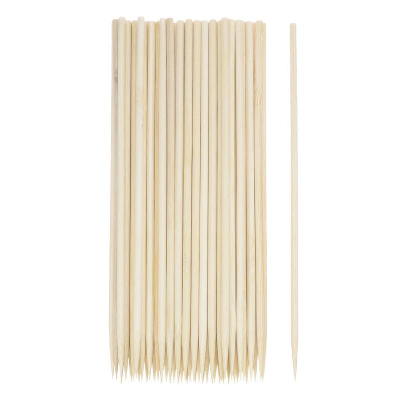 200pcs Bamboo Skewers Sticks 8 Inch 4mm Dia Natural Wooden Cocktail Picks - 8"
