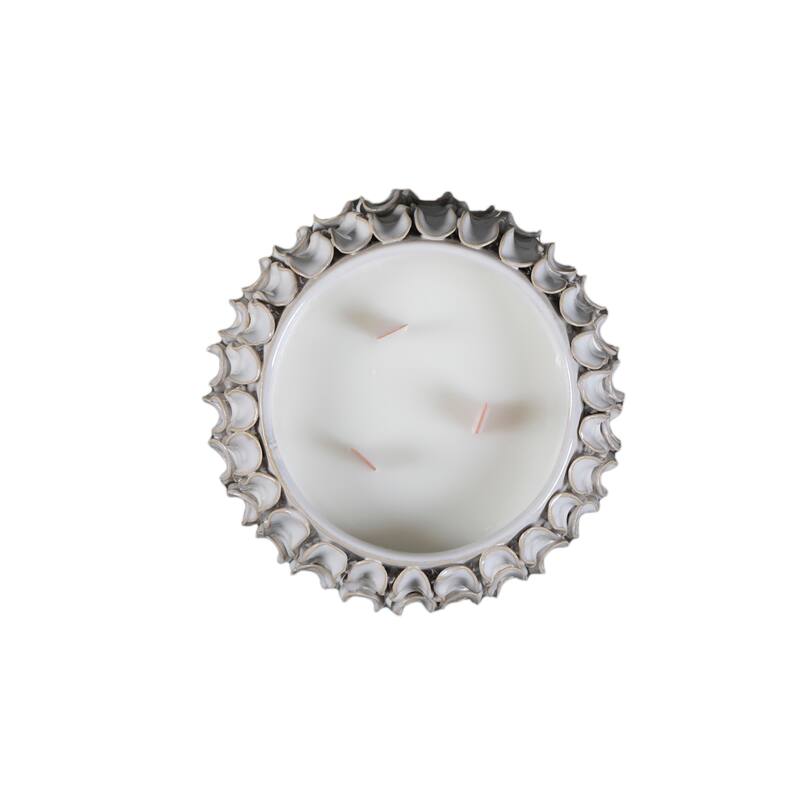 7in 3D Ceramic WW Bumpy Candle - Gardenia Blossom 32 oz