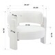 preview thumbnail 7 of 43, Modern Relvet Accent Chair with Spacious Round Seat for Living Room