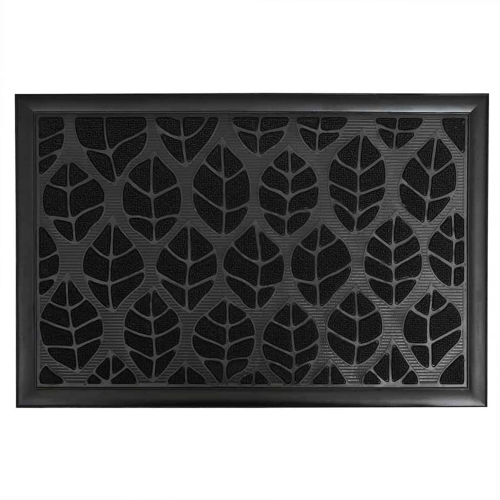 Decorative Leaf Pattern Door Mat 24x16 Inch Non-Slip Mat