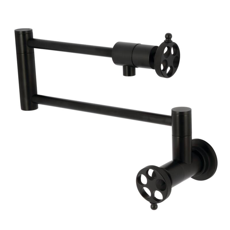 Wendell Two-Handle 1-Hole Wall Mount Pot Filler Faucet