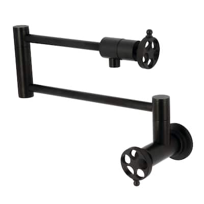Wendell Two-Handle 1-Hole Wall Mount Pot Filler Faucet