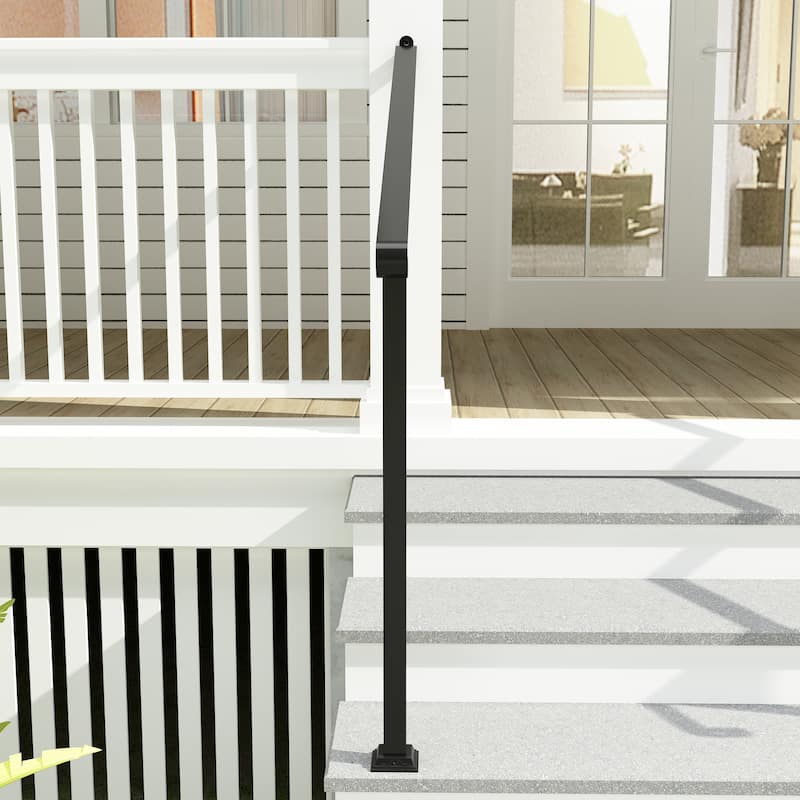 Duty Wrought Iron Outdoor Handrail Safety Rail for Steps, Porches