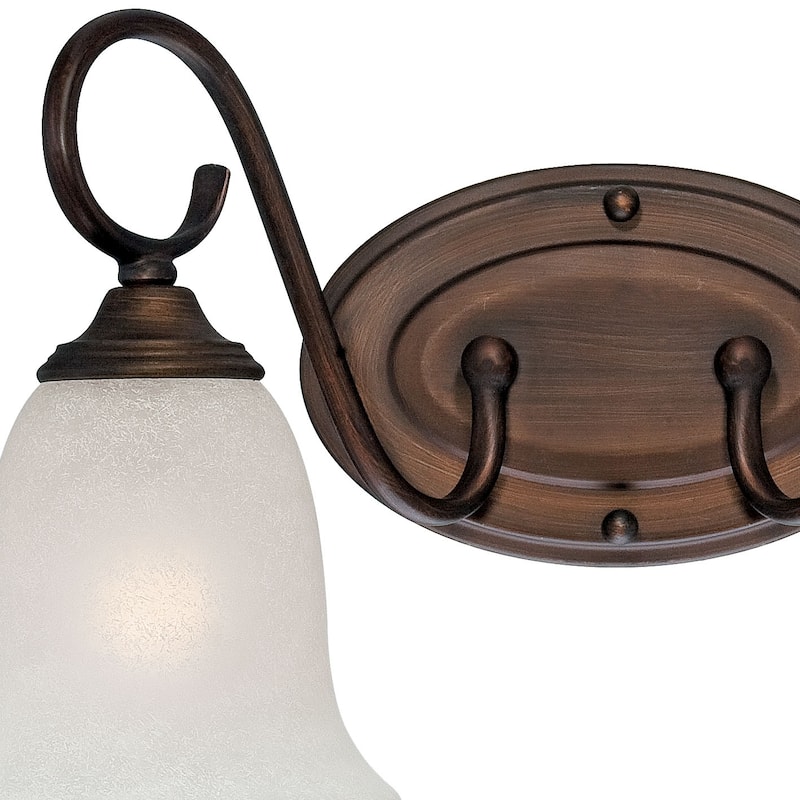 Millennium Lighting 2 Light Bathroom Vanity Fixture in Multiple Finishes with Frosted Glass Shades