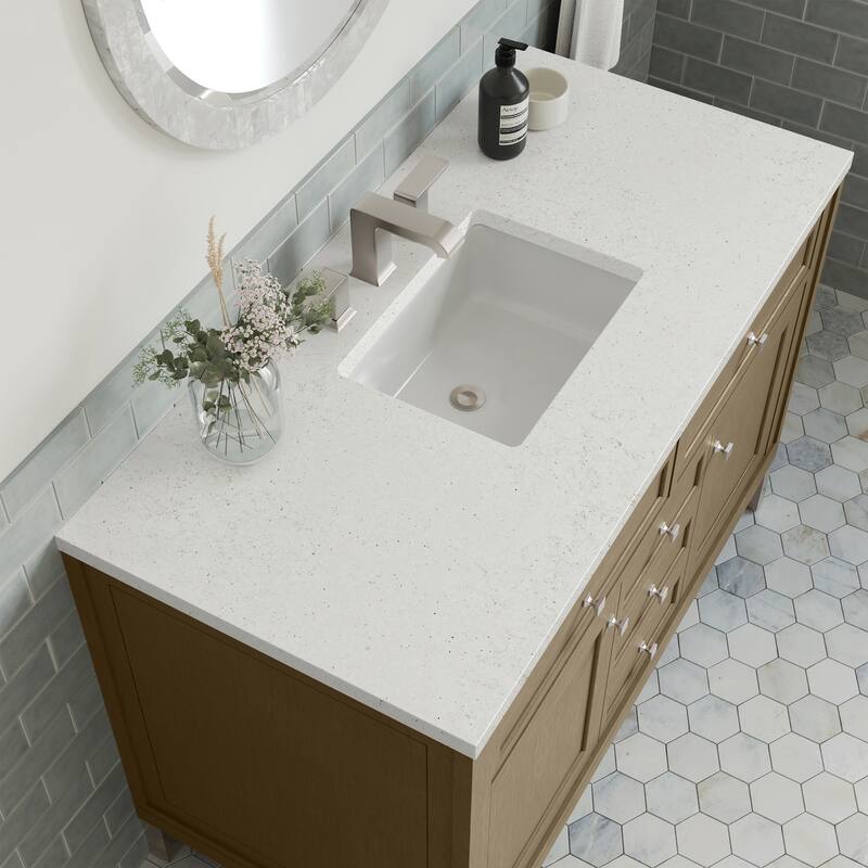 Chicago 48" Single Vanity, Walnut Whisper - Lime Delight
