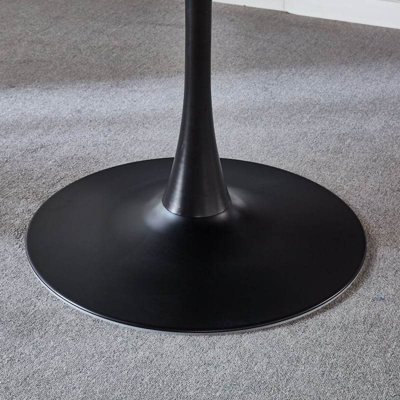Black Round Dining Table/ End Table Leisure Coffee Table