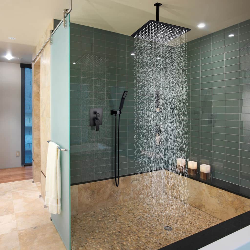 Clihome 12 Inch Ceiling Mounted Rain Shower System