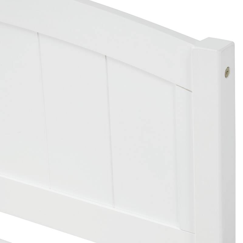 Wood Twin Size Platform Bed Solid Construction Twin Bed Frame