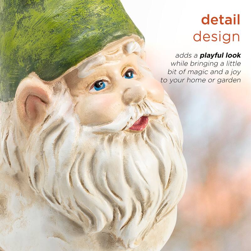 Gnome Folding Hands Looking Up Garden Statue