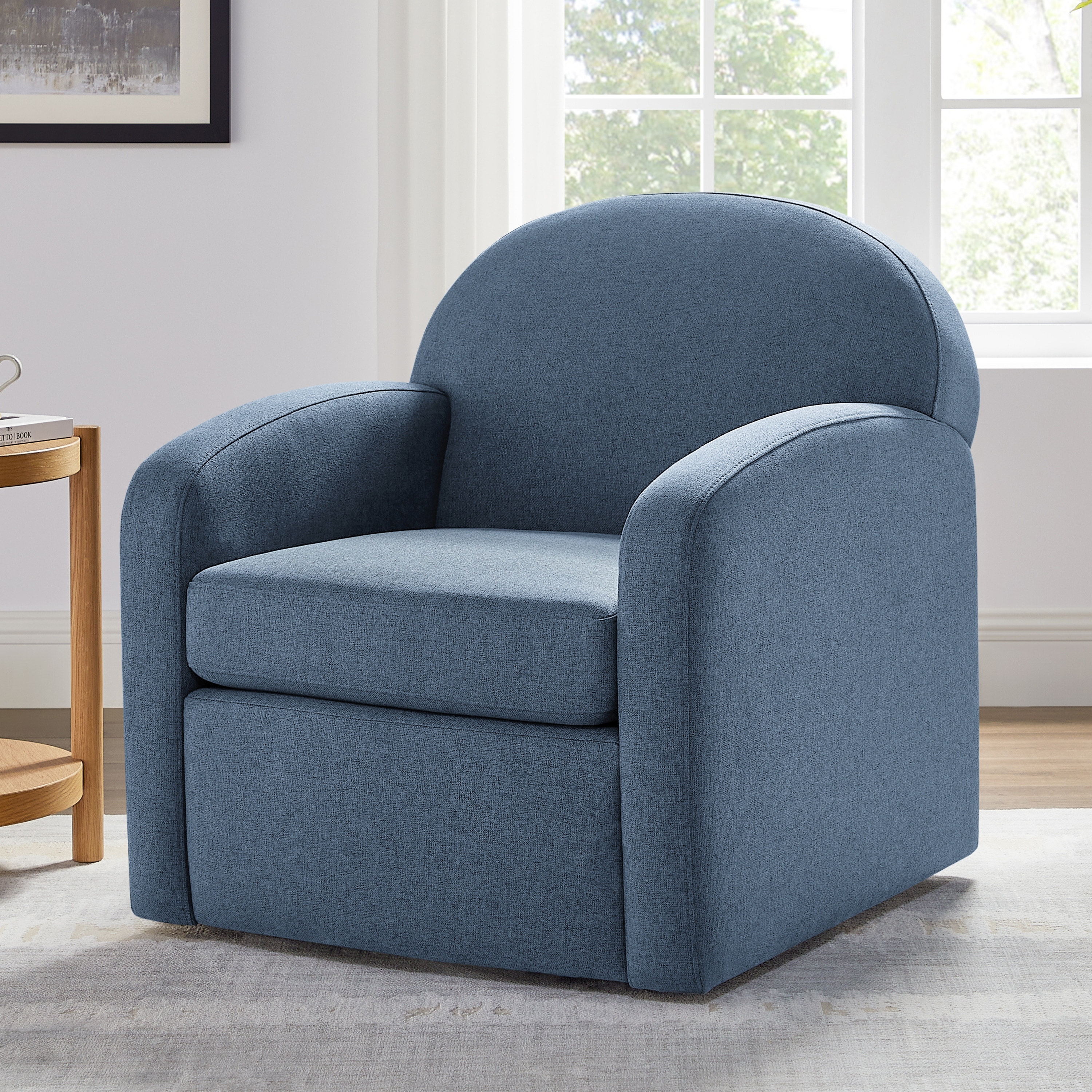 Elmhurst Fabric Upholstered Swivel Accent Chair