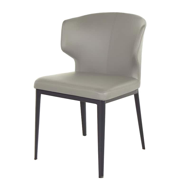 Cabo Mid-century Modern Faux Leather Wingback Dining Chair