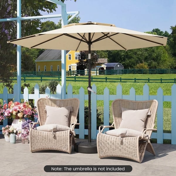 90 lb patio umbrella base Costway Fillable Umbrella Base 90 LBS Heavy Duty,Sand Filled Round - See Details