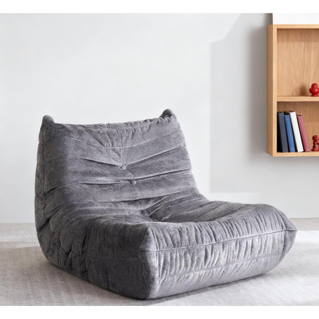 Button-Tufted Accent Chair Bean Bag Chair / Living Room Lazy Sofa Lounge Chair Reading Chair
