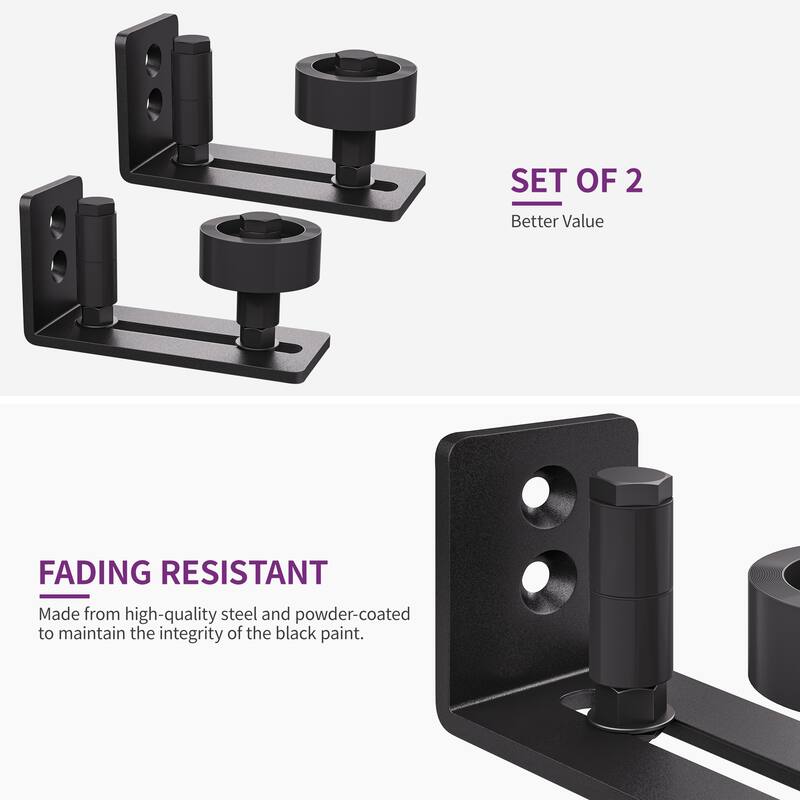 Moasis Set of 2 Barn Door Floor Guide Stay Roller