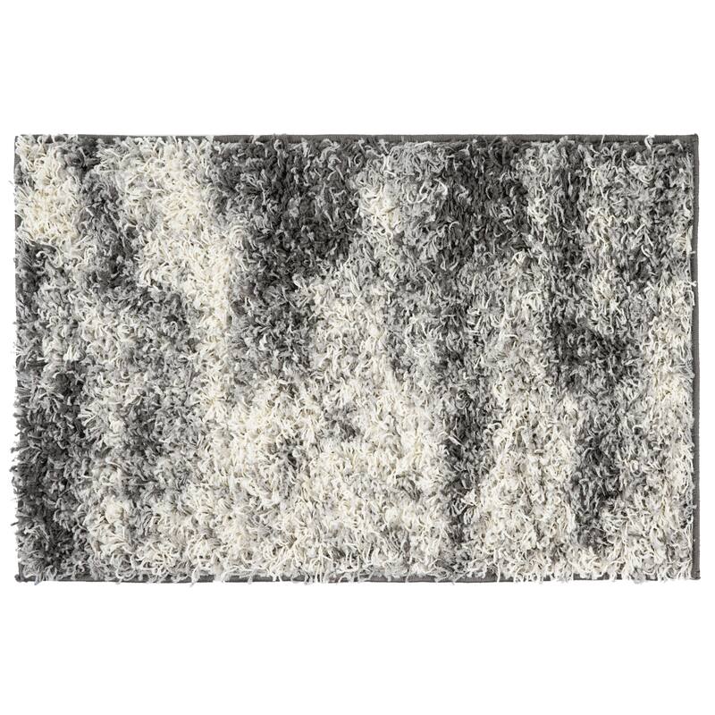 World Rug Gallery Modern Abstract Design Plush Shag Area Rug