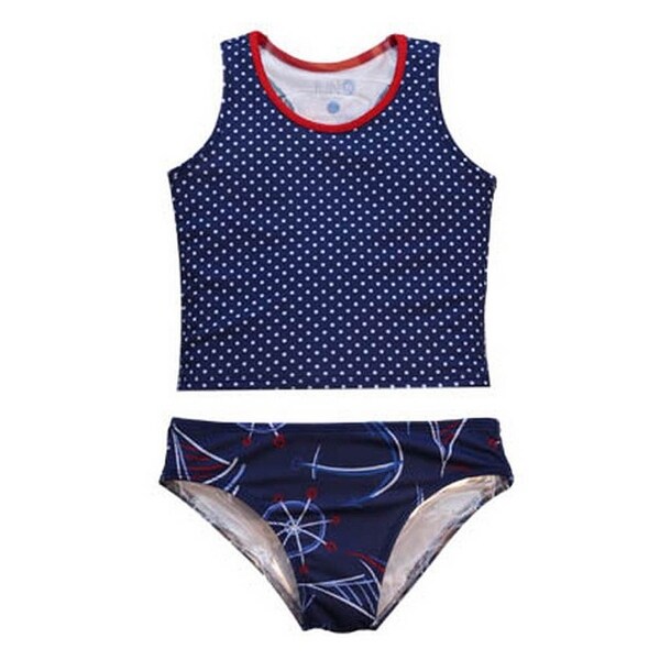 red white and blue tankini swimsuit