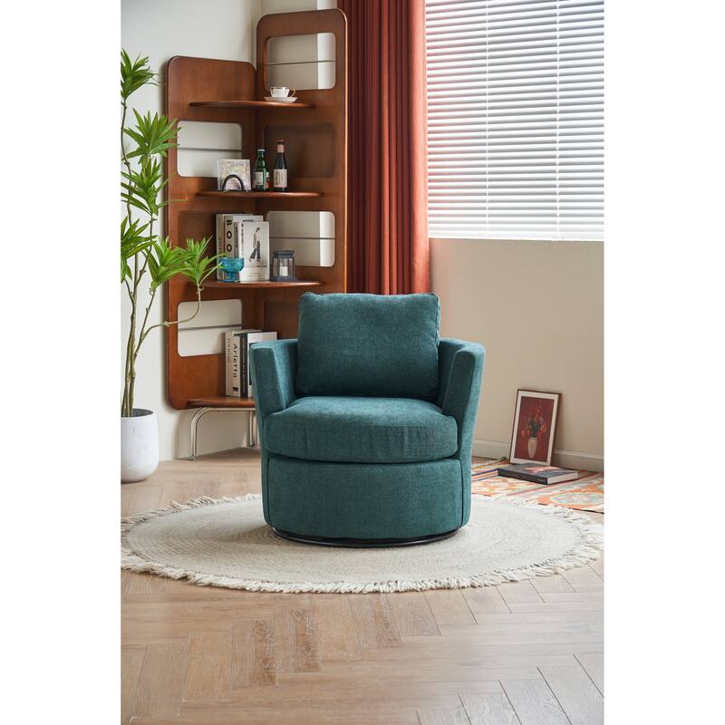29.5" Polyester Swivel Arm Chair