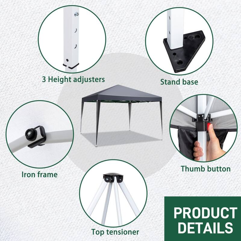 3 x 3m Practical Waterproof Right-Angle Folding Tent 3 Colors