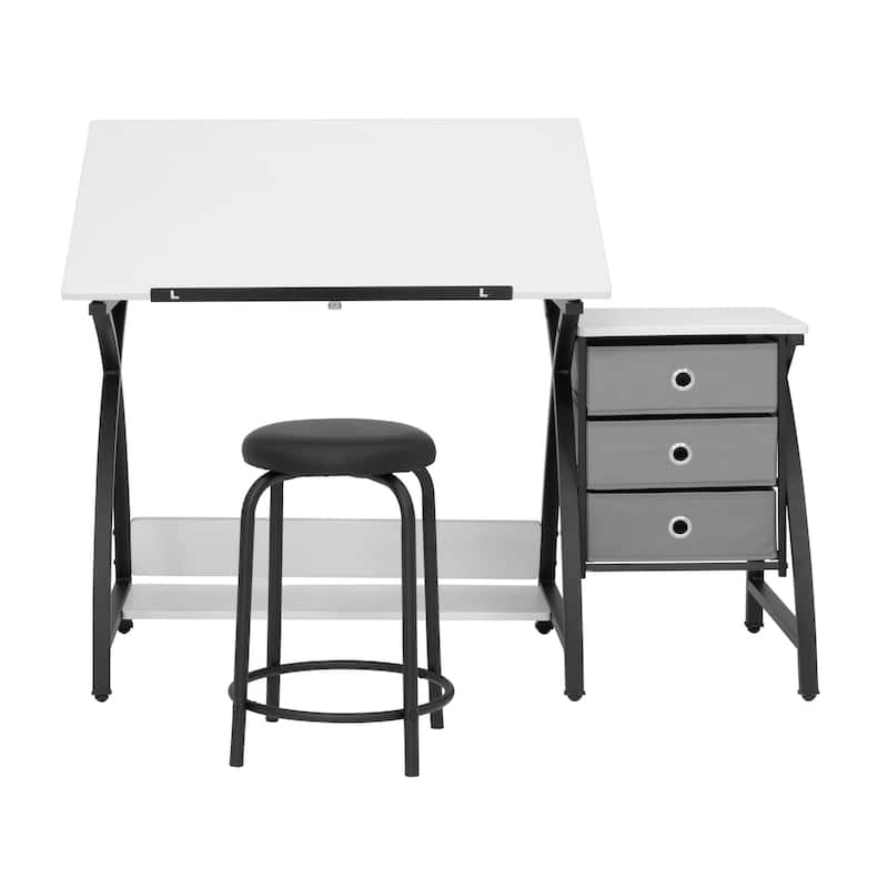 Studio Designs 2-Piece Comet Plus Drafting Table and Stool Set