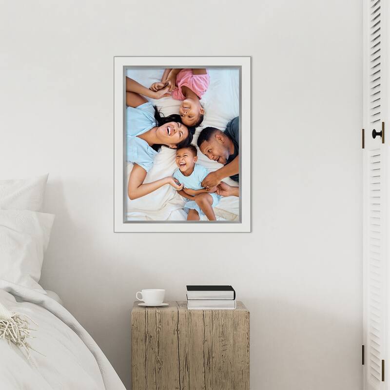 Eva Black Silver Narrow Framed Picture Frame, Photo Frame