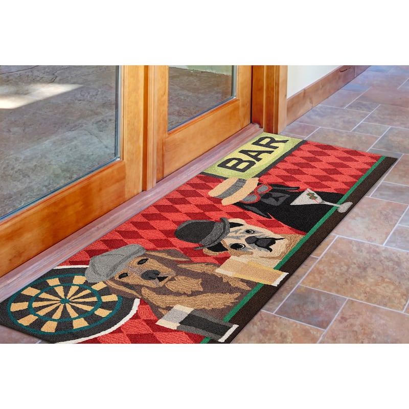 Liora Manne Frontporch Bar Patrol Indoor/Outdoor Rug - 2' x 5'