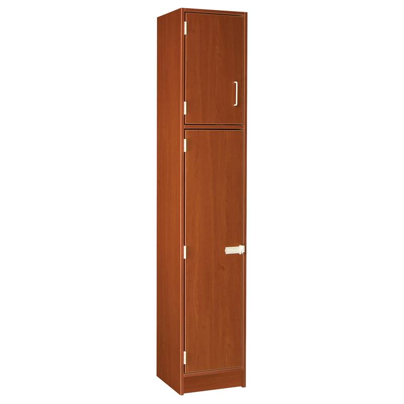 Single Locker Storage Unit - 84" Tall - Secure Storage - 18" Wide x 16" Deep - Grey Finish