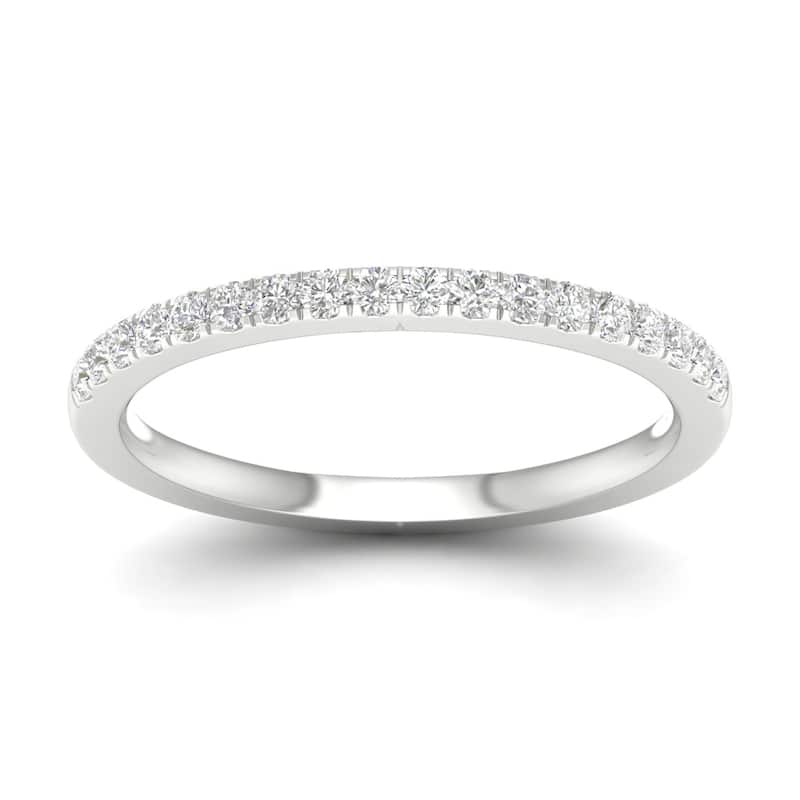1/3ct TDW Diamond Women's Wedding Band in 10k White Gold for Women