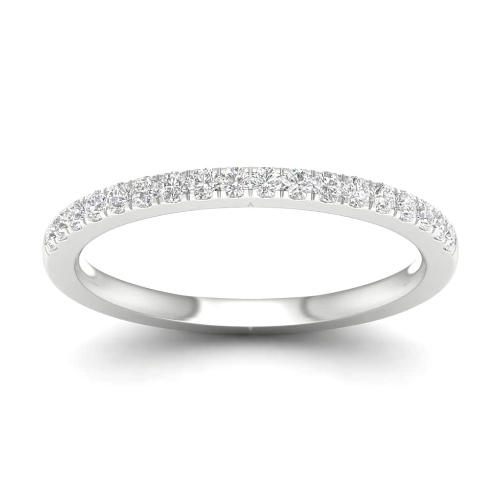 1/3ct TDW Diamond Women's Wedding Band in 10k White Gold for Women