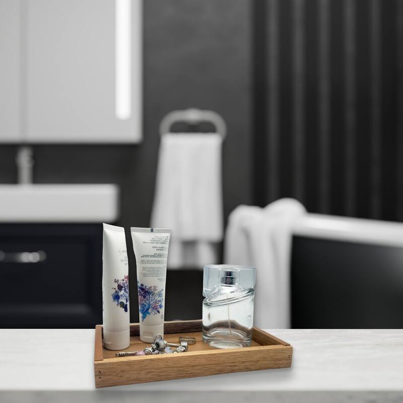 Acacia Wood Bathroom Accessory Set Collection