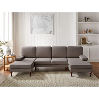105.51'' Terry Fabric U-shaped Sofa Couch - Bed Bath & Beyond - 42761461