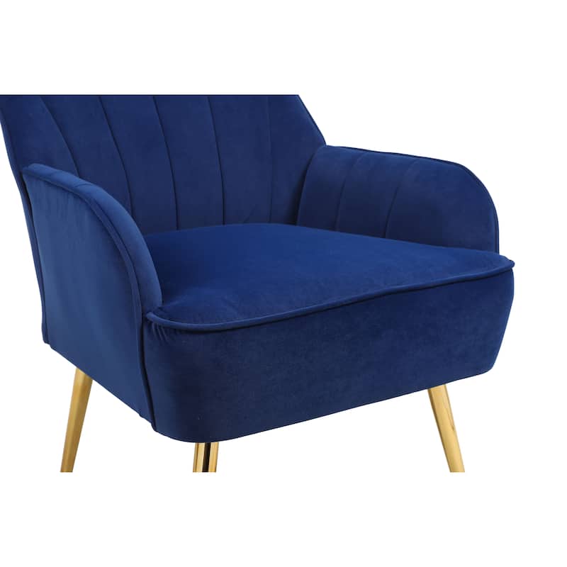 Velvet Dining Chair Club Chair Barrel Chair Side Chair, Navy