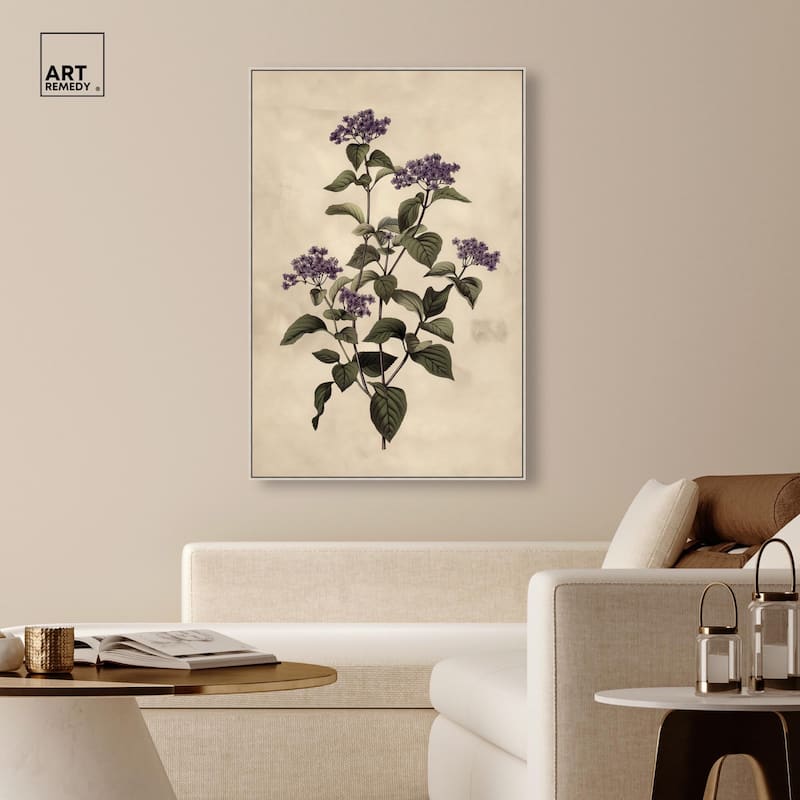 Purple Hydrangea Canvas by Art Remedy