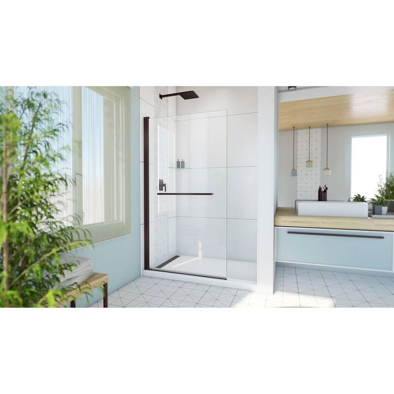DreamLine Aqua-Q Swing 39 1/2 in. W x 72 in. H Frameless Shower Door