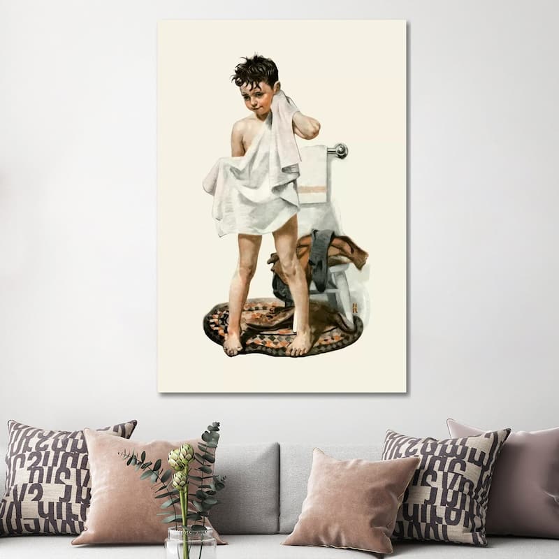 iCanvas "C-L-E-A-N" by Norman Rockwell Canvas Print