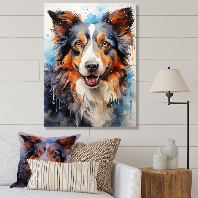 Designart "Border Collie Brilliance " Dog Wall Art