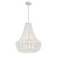 preview thumbnail 2 of 3, Rylee 6 Light Matte White Chandelier - 18.75'' W x 23.6'' H
