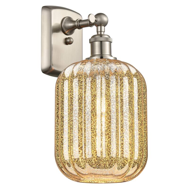 Innovations Lighting 516-1W-13-7 Preston Sconce Preston 13" Tall Wall - Brushed Satin Nickel / Mercury