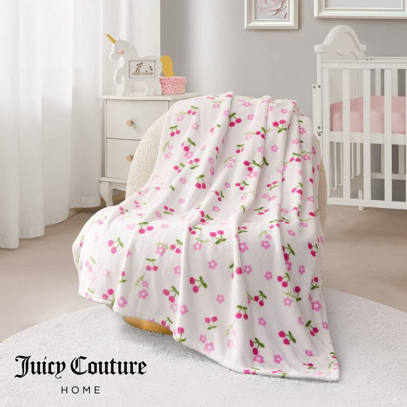 Juicy Couture Plush Baby Throw Blankets