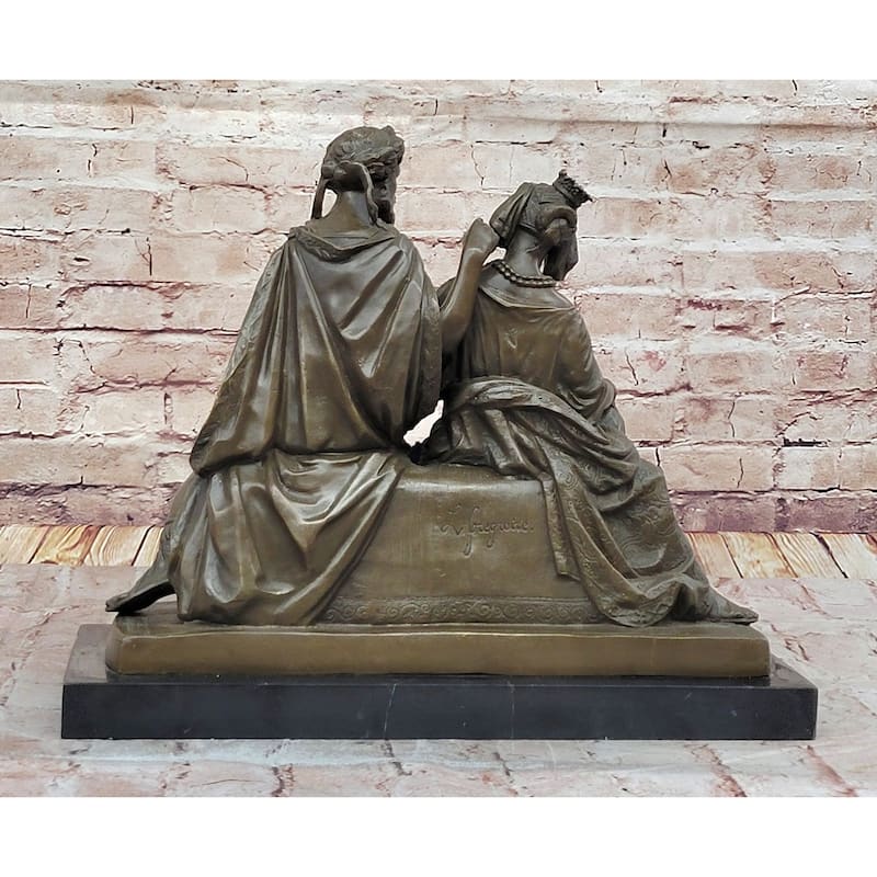 Leon Grégoire’S Cleopatra Mark Antony – Exquisite Bronze Historical Sculpture