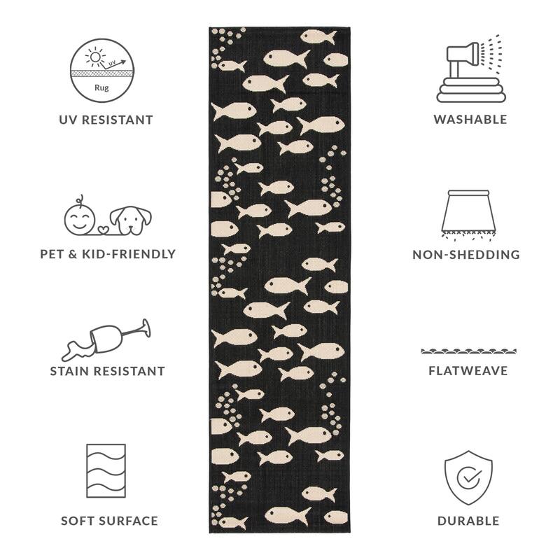 SAFAVIEH Courtyard Ragne Indoor/ Outdoor Waterproof Patio Backyard Rug