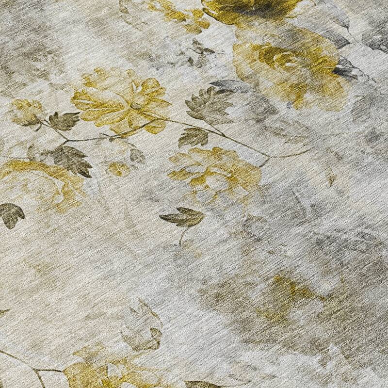 HomeRoots Floral Transitional Rectangle Outdoor Rug
