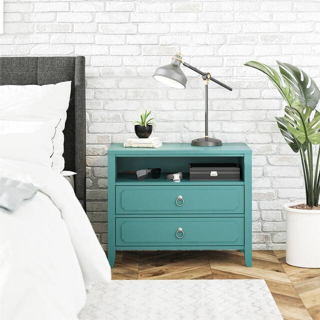 The Novogratz Her Majesty 2 Drawer Nightstand